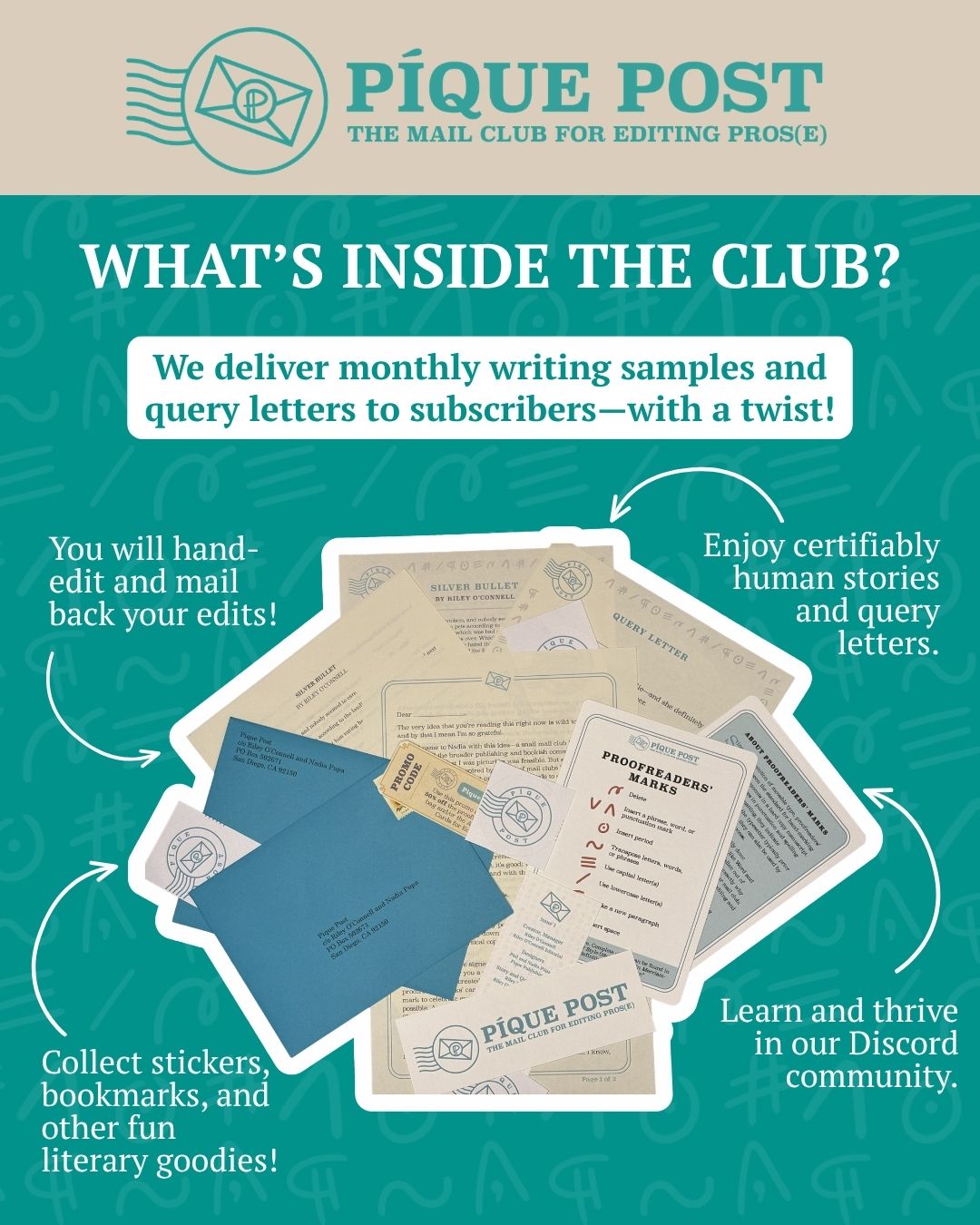 Pique Post: The Mail Club for Editing Pros(e)